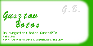 gusztav botos business card